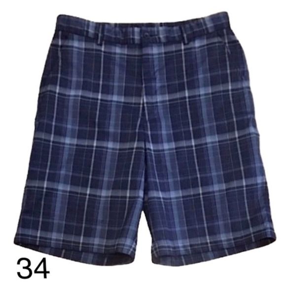 TOMMY ARMOUR Blue Plaid Mens Golf Shorts 34 - Picture 1 of 9